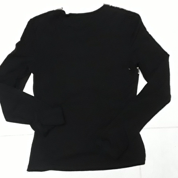 Elegant black blouse with tan design - Picture 4 of 4